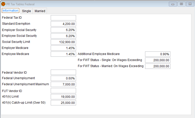 Payroll Tax Chart 2019