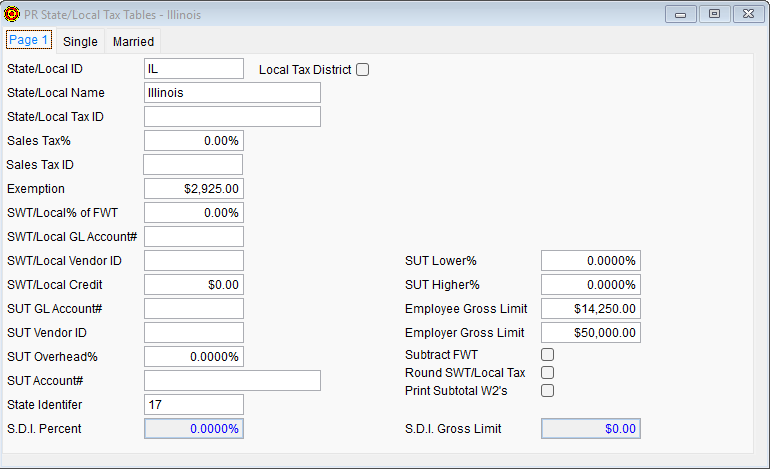 2026 PR State/Local Tax Tables - Illinois - Page 1 tab